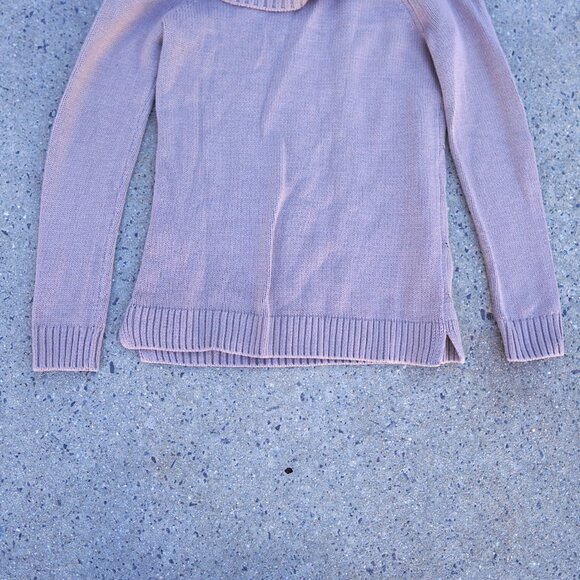 Calvin Klein Sweater Women's Size XS Cowl Neck Gray Pullover Long Sleeve - Picture 6 of 13